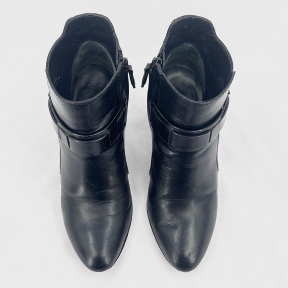 Black Leather Ankle Boots - Picture 11 of 16